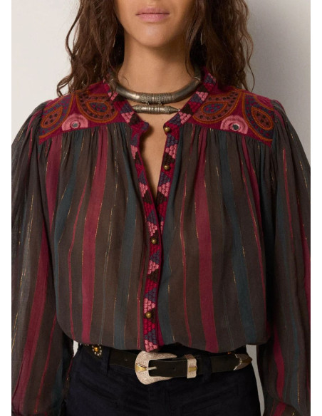 MAISON HOTEL BLUSA MEERA BURGUNDY