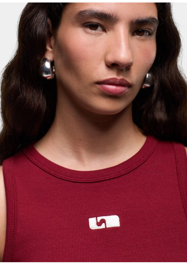 LAAGAM TANK TOP LOGO BURDEOS