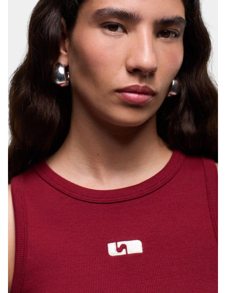 LAAGAM TANK TOP LOGO BURDEOS