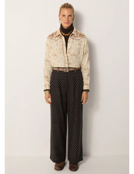 MAISON HOTEL PANTALON DIEGA BLACK COFFEE