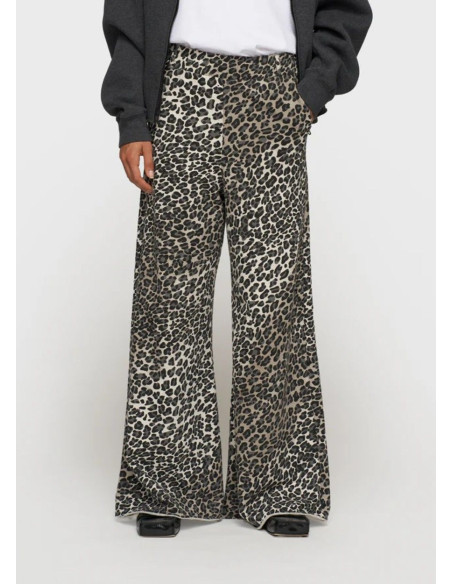 10DAYS PANTALON WIDE LEG LEOPARDO