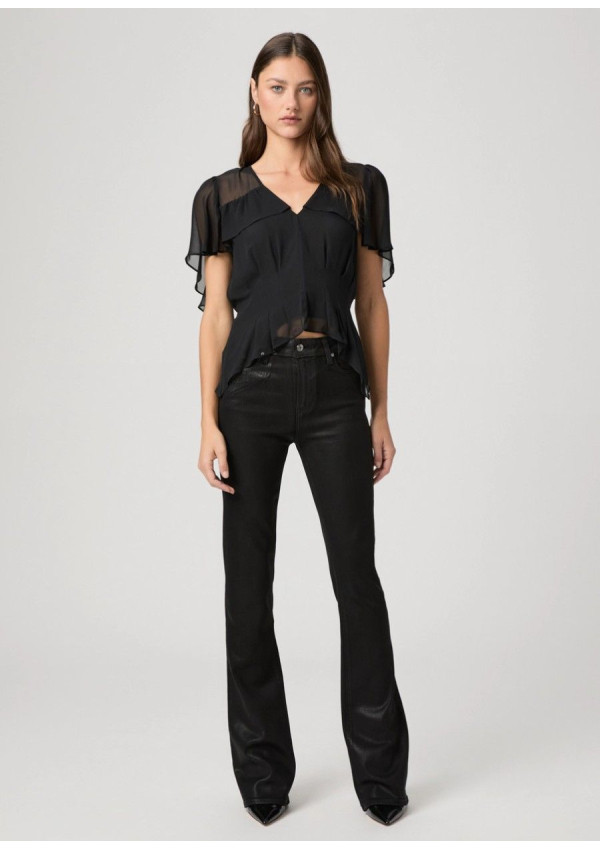 PAIGE JEANS HIGH RISE LAUREL CANYON BLACK