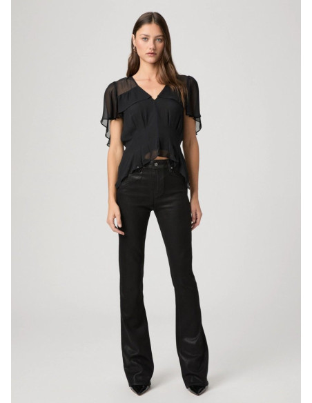 PAIGE JEANS HIGH RISE LAUREL CANYON BLACK
