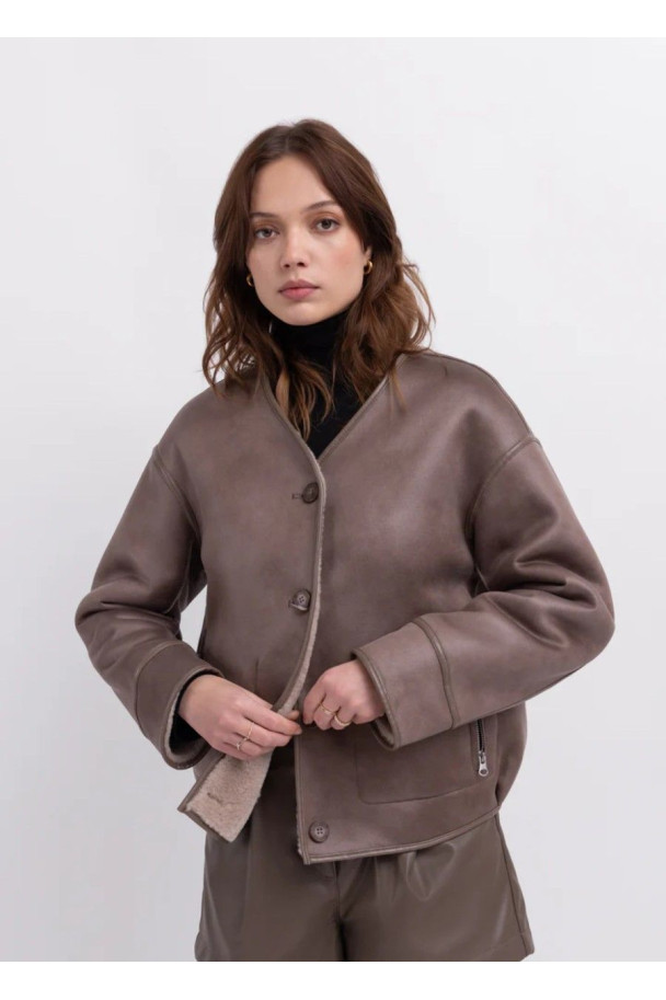 URBANCODE CHAQUETA SUEDETTE TOPO