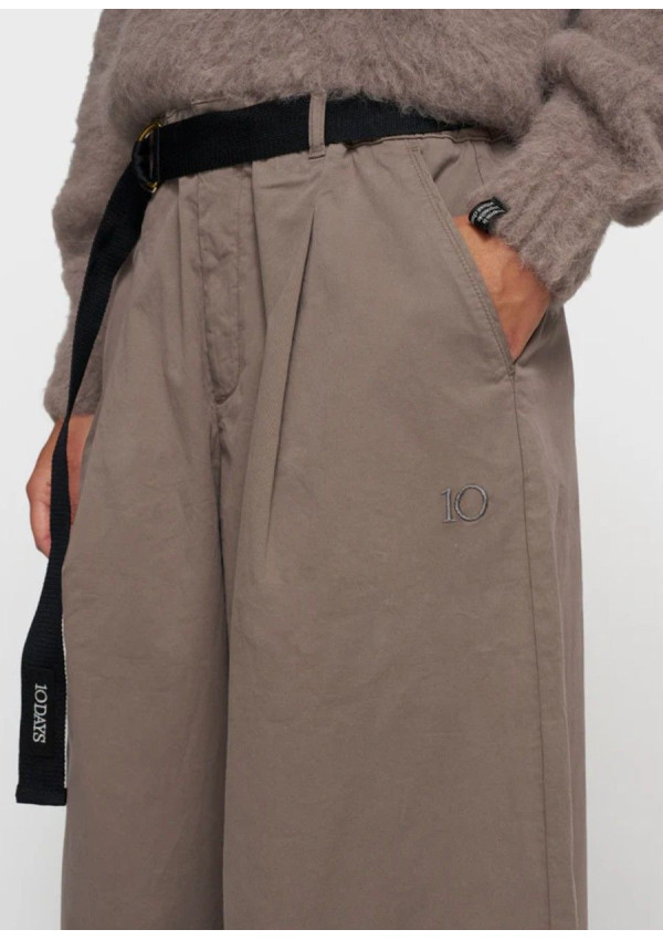 10DAYS  WIDE PANTS TWILL ROCK 10DAYS  WIDE PANTS TWILL ROCK
