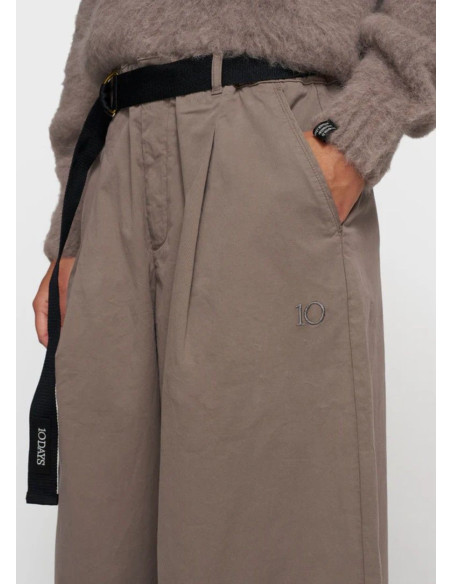 10DAYS  WIDE PANTS TWILL ROCK 10DAYS  WIDE PANTS TWILL ROCK