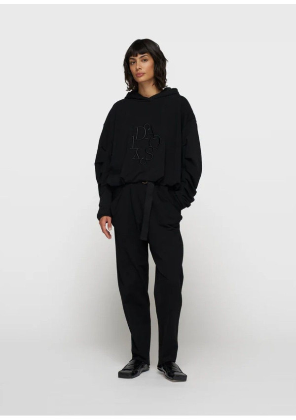 10DAYS HOODIE PLEATED BALLOON BLACK 10DAYS HOODIE PLEATED BALLOON BLACK