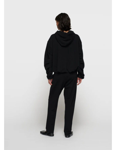 10DAYS HOODIE PLEATED BALLOON BLACK 10DAYS HOODIE PLEATED BALLOON BLACK