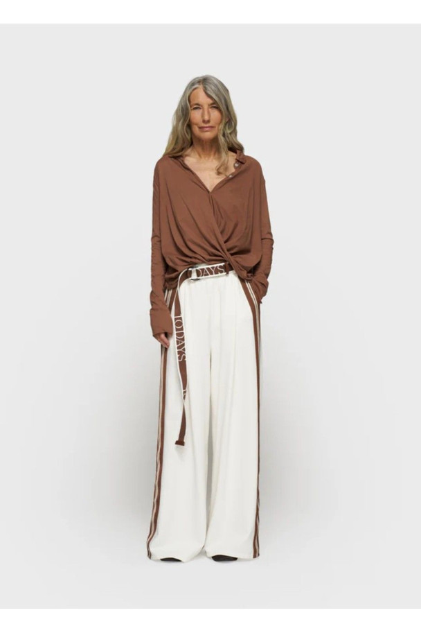 10DAYS WIDE PANTS TAPE ECRU