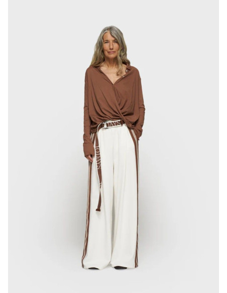 10DAYS WIDE PANTS TAPE ECRU