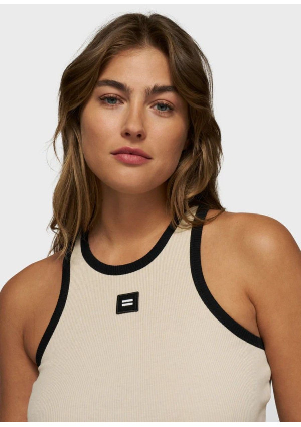 10DAYS TANK TOP RIB BEIGE 10DAYS TANK TOP RIB BEIGE