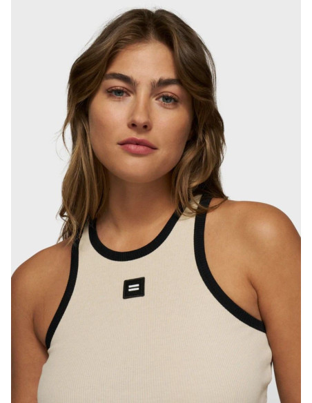 10DAYS TANK TOP RIB BEIGE 10DAYS TANK TOP RIB BEIGE