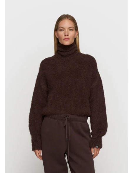 10DAYS  SWETER TURTLENECK DEEP WINE
