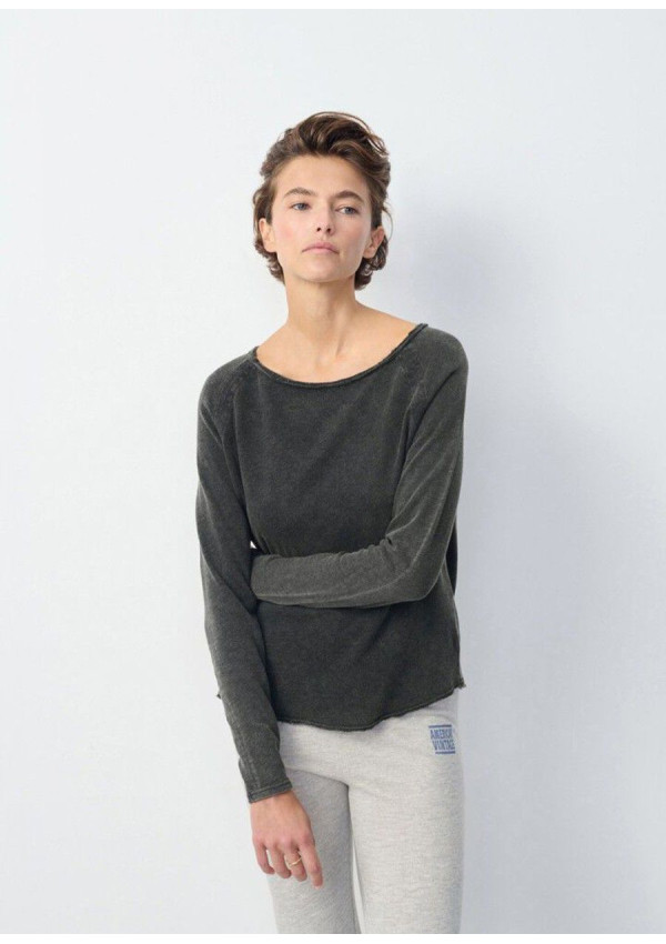 AMERICAN VINTAGE CAMISETA SONOMA ML NEGRA