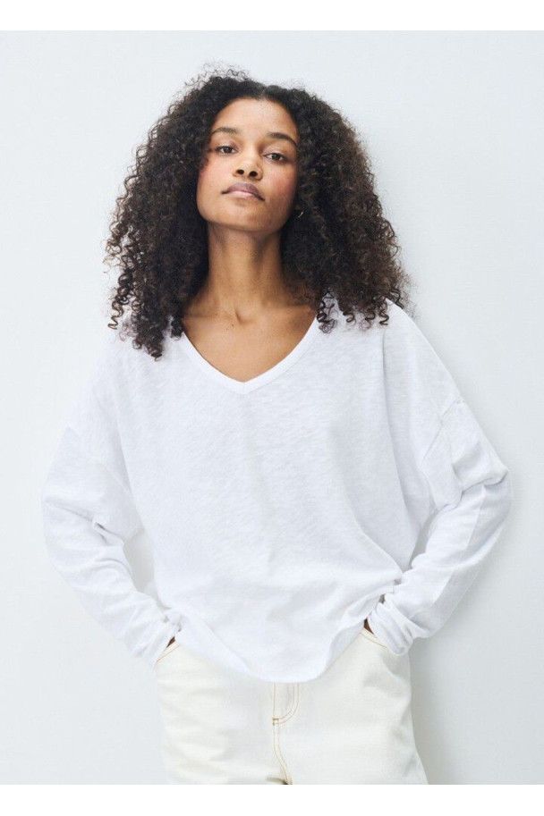 AMERICAN VINTAGE CAMISETA SONOMA PICO ML BLANCA