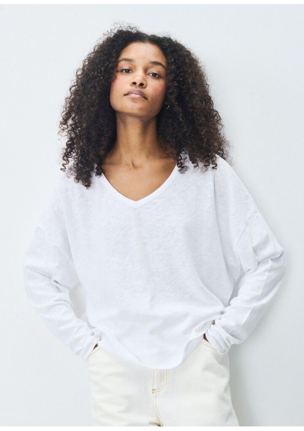 AMERICAN VINTAGE CAMISETA SONOMA PICO ML BLANCA