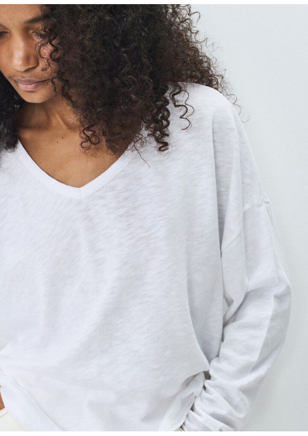 AMERICAN VINTAGE CAMISETA SONOMA PICO ML BLANCA