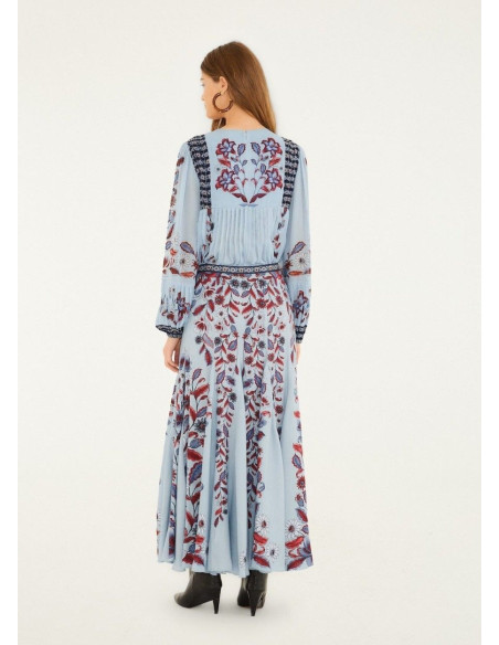 FARM RIO FALDA MAXI MARCELLE AZUL FARM RIO FALDA MAXI MARCELLE AZUL