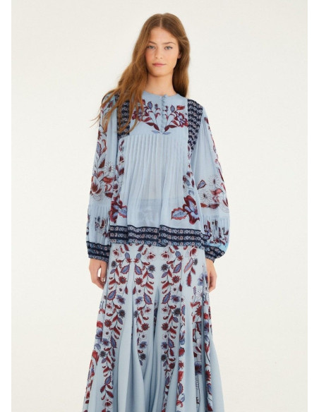 FARM RIO FALDA MAXI MARCELLE AZUL FARM RIO FALDA MAXI MARCELLE AZUL