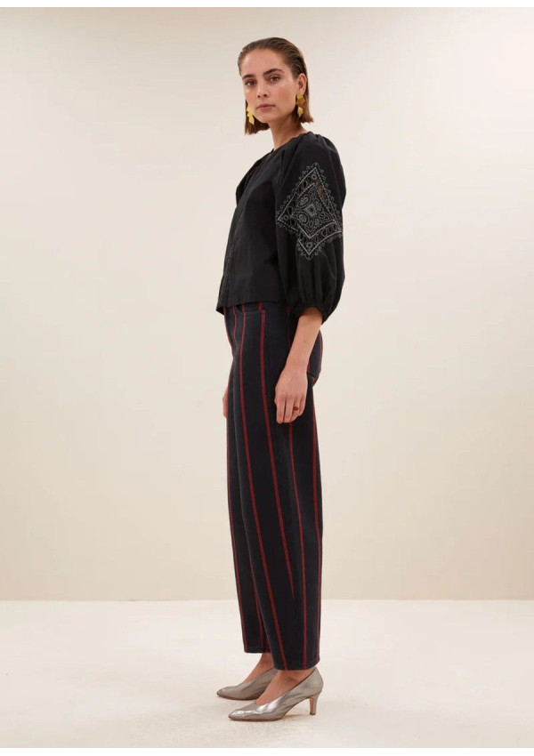 BY-BAR BLUSA RAE FESTIVE NEGRA