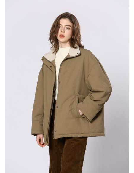 SEE U SOON CHAQUETON KAKI BORREGO