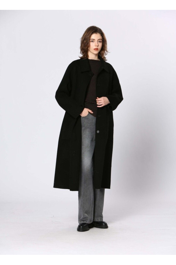 SEE U SOON ABRIGO NEGRO