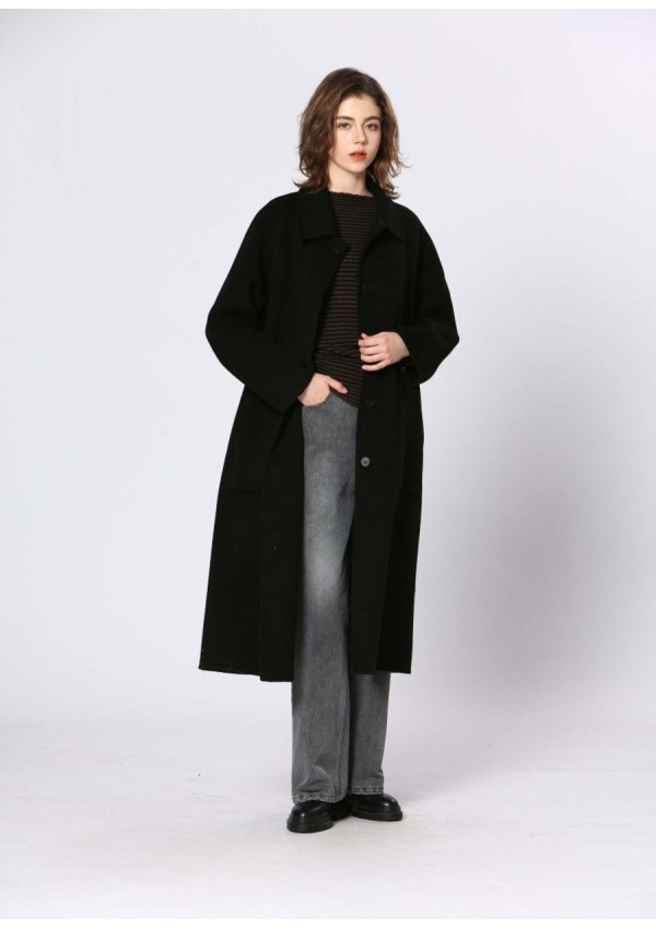 SEE U SOON ABRIGO NEGRO
