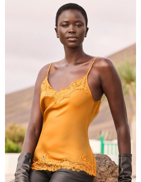 MES DEMOISELLES TOP BLAVIA OCRE