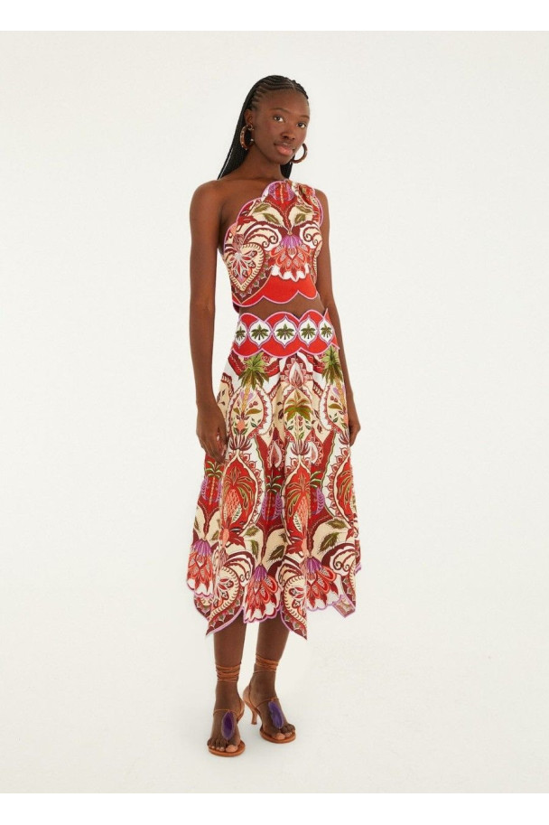 FARM RIO FALDA ODARA RED