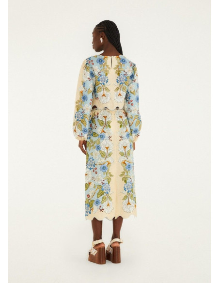 FARM RIO FALDA GARDEN SCARF BLUE