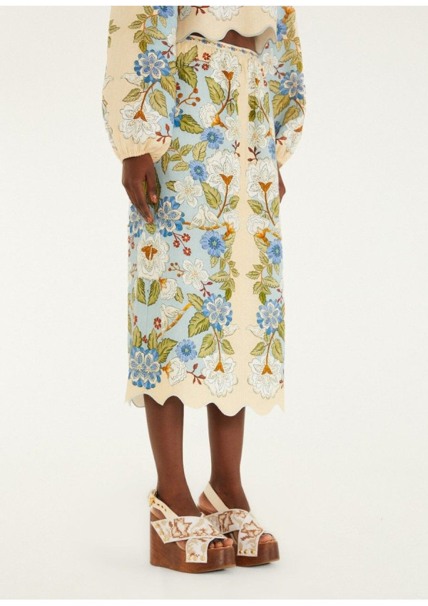 FARM RIO FALDA GARDEN SCARF BLUE