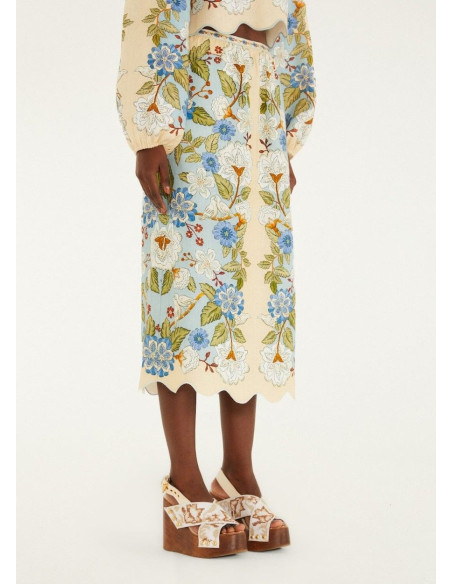 FARM RIO FALDA GARDEN SCARF BLUE