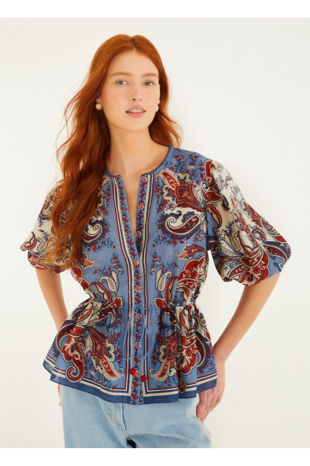 FARM RIO BLUSA PAISLEY
