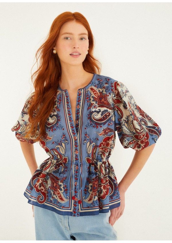 FARM RIO BLUSA PAISLEY
