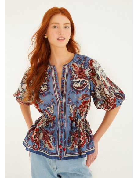 FARM RIO BLUSA PAISLEY