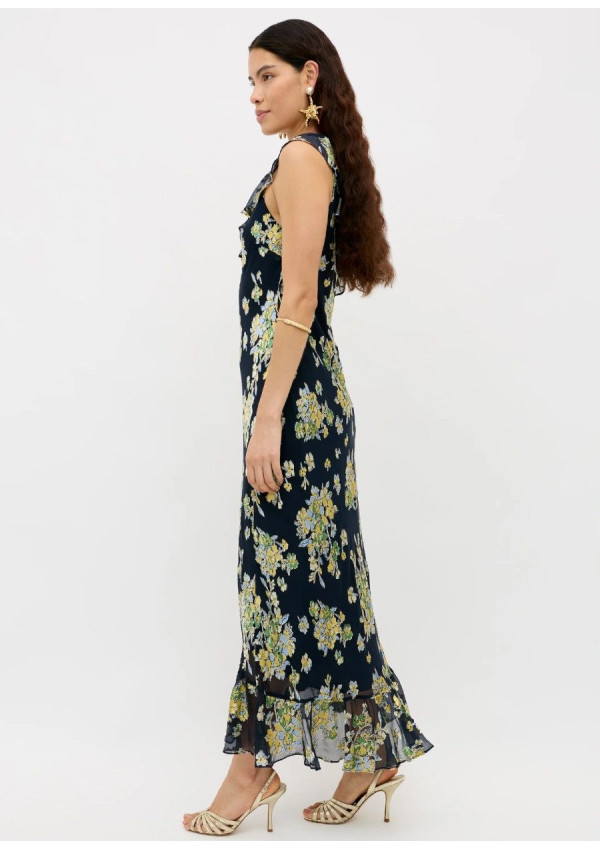 RIXO VESTIDO LEON BOUQUET NAVY