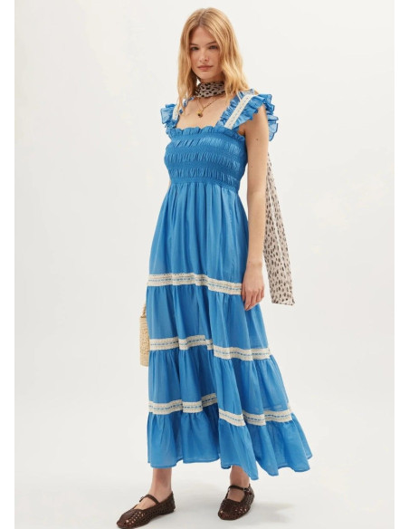 RIXO VESTIDO AUBRIE BLUE