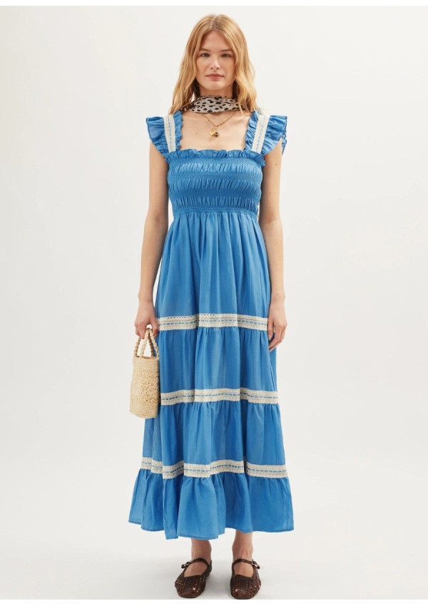 RIXO VESTIDO AUBRIE BLUE