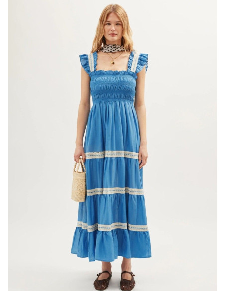 RIXO VESTIDO AUBRIE BLUE