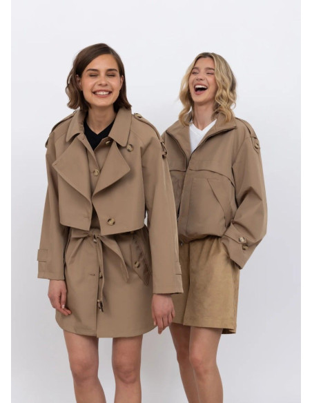 URBANCODE GABARDINA CORTA CARAMELO