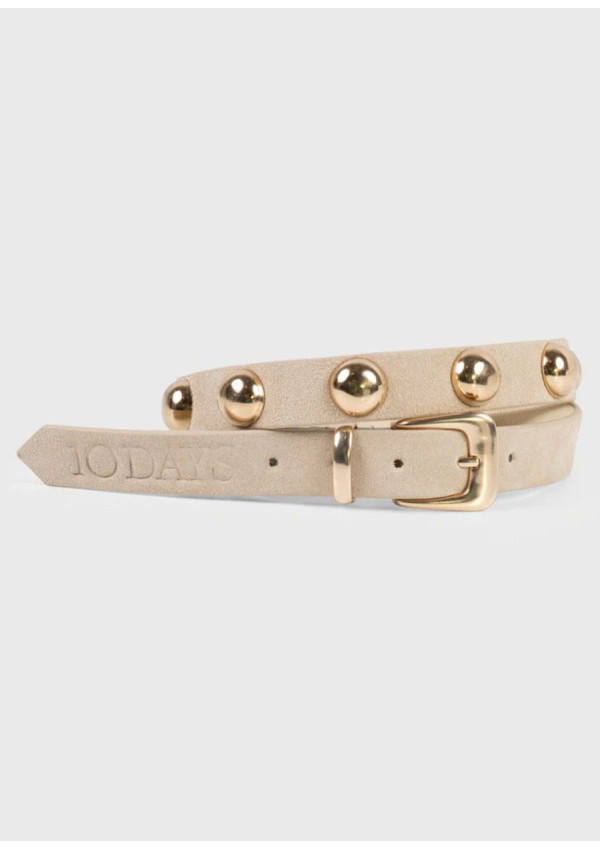 10 DAYS SUEDE BELT STUDS VAINILLA