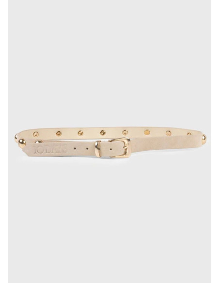10 DAYS SUEDE BELT STUDS VAINILLA