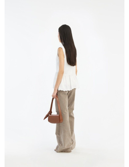 ROTATE JEANS FLARED HIGHWAISTED TAUPE