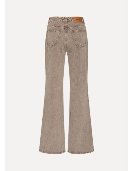 ROTATE JEANS FLARED HIGHWAISTED TAUPE