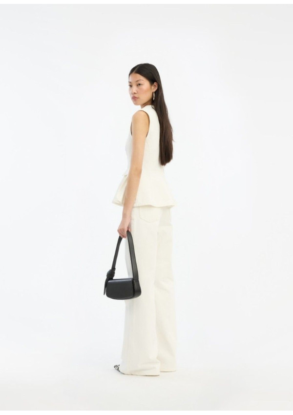 ROTATE JEANS FLARED HIGHWAISTED BLANCOS