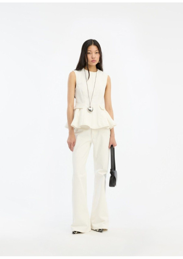 ROTATE  TOP PEPLUM DENIM