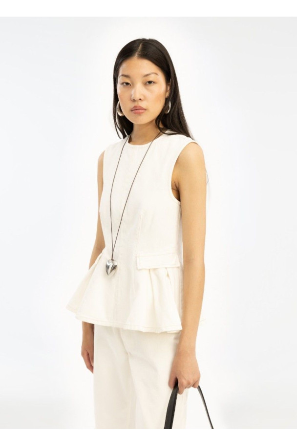 ROTATE  TOP PEPLUM DENIM