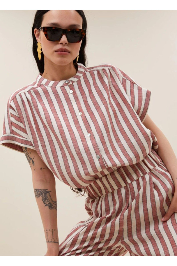 BY-BAR BLUSA MINTE STRIPE