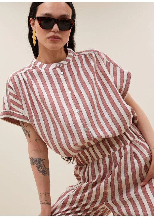 BY-BAR BLUSA MINTE STRIPE