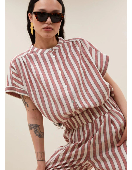 BY-BAR BLUSA MINTE STRIPE